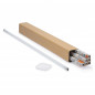 Tube carton carré brun rigide 105x430 mm