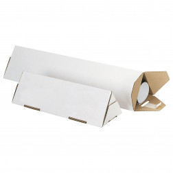 Tube carton triangulaire brun RAJA 60x310 mm