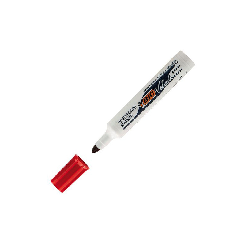 MARQUEUR EFFAÇABLE BIC VELLEDA 1711 POINTE OGIVE 1,9 MM ROUGE