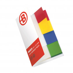 MARQUE-PAGES REPOSITIONNABLES BRUNEAU COULEUR CLASSIQUE - DISTRIBUTEUR DE 160 FEUILLES