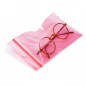 Sachet plastique 50% recyclé zip rose translucide 50 microns 10x15cm