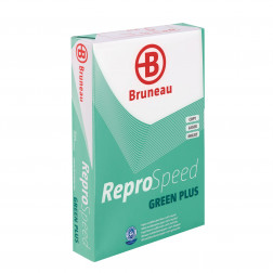 PAPIER RECYCLÉ A4 BLANC 80 G BRUNEAU REPROSPEED GREEN PLUS - RAMETTE DE 500 FEUILLES X5