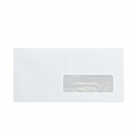 ENVELOPPE RECYCLÉE 110 X 220 MM BRUNEAU 80 G AVEC FENÊTRE 35 X 100 MM BLANCHE - BOÎTE DE 500