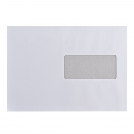 ENVELOPPE RECYCLÉE 162 X 229 MM BRUNEAU 80 G AVEC FENÊTRE 45 X 100 MM BLANCHE - BOÎTE DE 500