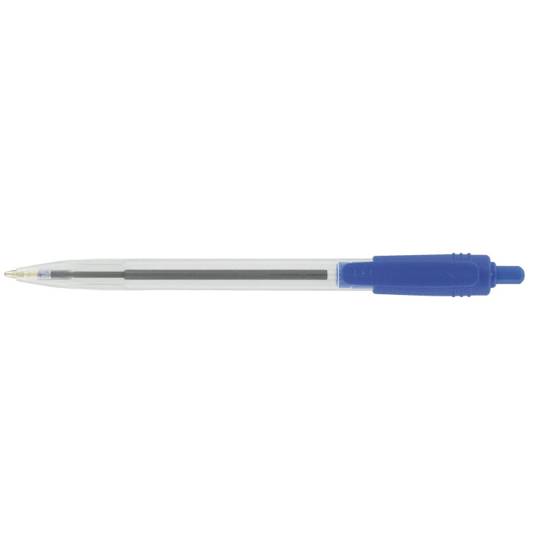 STYLO BILLE BUDGET RÉTRACTABLE POINTE 0,7 MM - ÉCRITURE MOYENNE BLEU