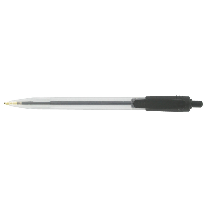 STYLO BILLE BUDGET RÉTRACTABLE POINTE 0,7 MM - ÉCRITURE MOYENNE NOIR