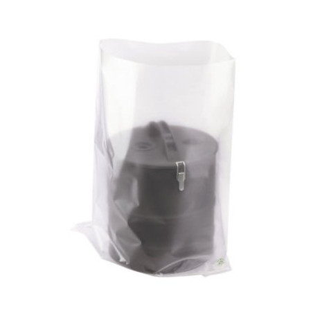 Sachet plastique recyclé transparent 100 microns RAJA 80x140 cm