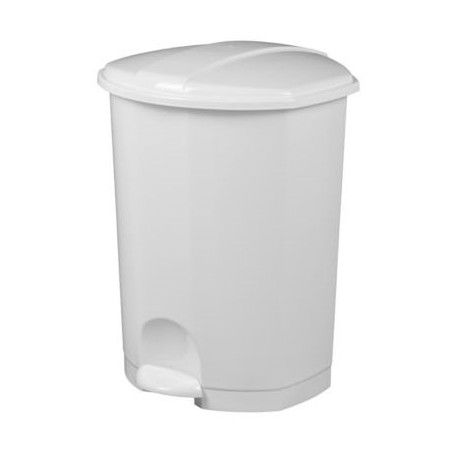 POUBELLE A PEDALE PRIMA 50L BLANC