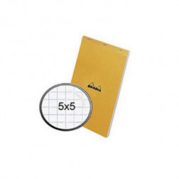 X5 BLOCS RHODIA 14 ORANGE QUADRILLE 5X5