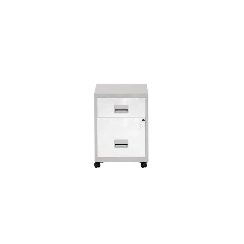 CAISSON PRATIC 2T ALU TIROIRS BLANC