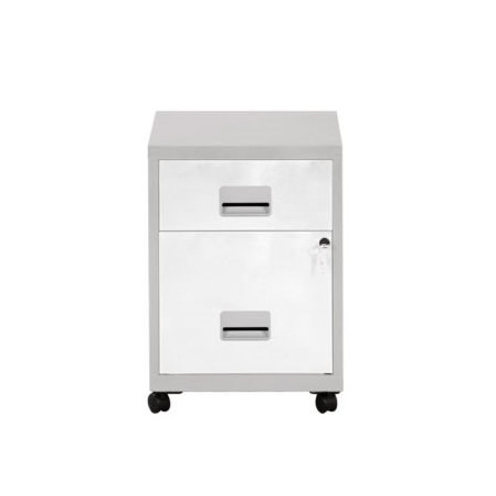 CAISSON PRATIC 2T ALU TIROIRS BLANC