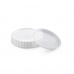 Pot plastique carré blanc opaque à large ouverture 1250 ml