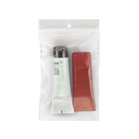 Sachet plastique zip transparent 50 microns 11 x 30 cm