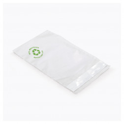 Sachet plastique 50% recyclé givré à fermeture adhésive 12 x 18 cm