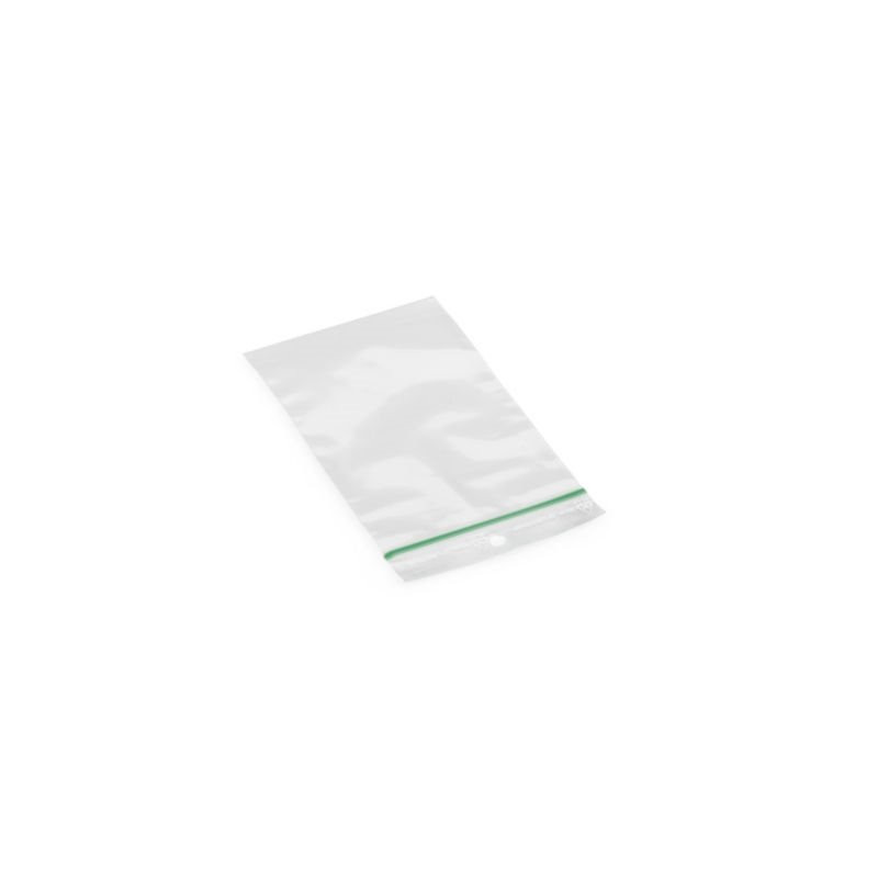 Sachet plastique zip 50% recyclé transparent 60 microns RAJA 6x12 cm