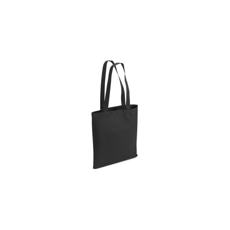 Sac coton noir sans soufflets 38 x 42 cm