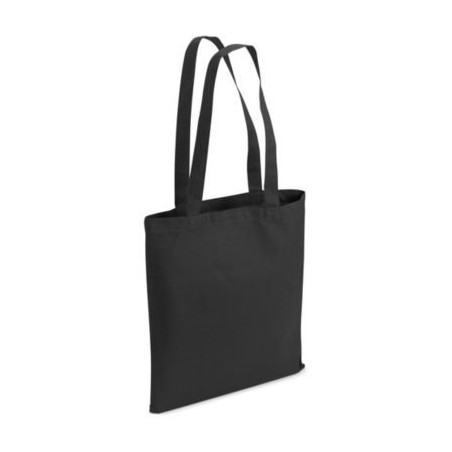 Sac coton noir sans soufflets 38 x 42 cm