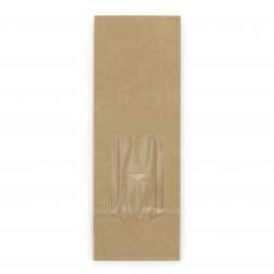 Sachet kraft brun à fenêtre 10 x 29 x 5,5 cm