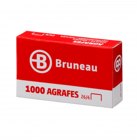 AGRAFE BRUNEAU 26/6 GALVANISÉE - BOÎTE DE 1000