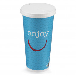 Gobelet carton couleur "Enjoy" 30 cl