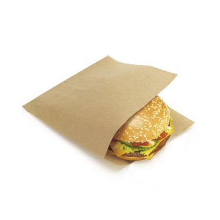 Sachet sandwich en papier ingraissable avec ouverture latérale 16x20cm