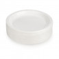 Assiette ronde en carton blanc 15 cm