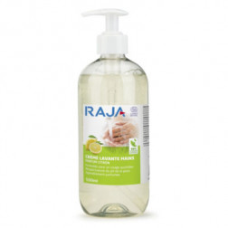 Crème lavante éco-responsable en flacon RAJA parfum citron 500 ml