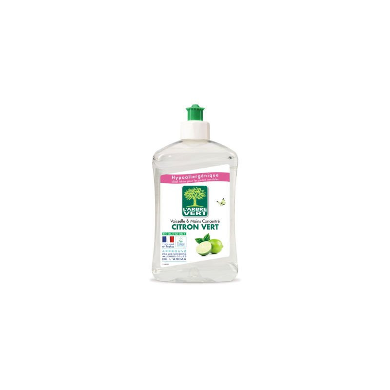 Liquide vaisselle main citron vert 500 ml L'ARBRE VERT