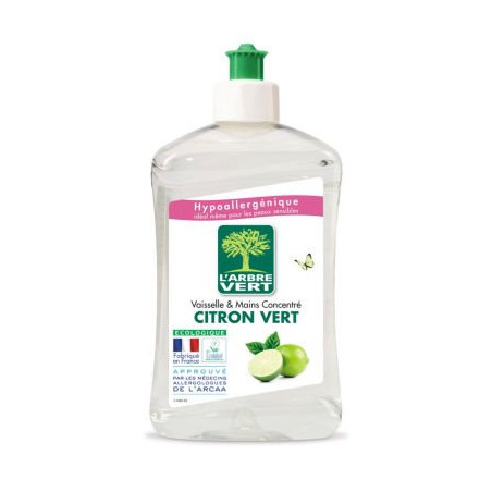 Liquide vaisselle main citron vert 500 ml L'ARBRE VERT