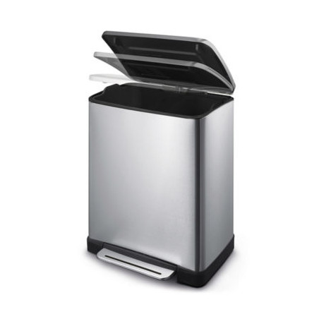 Poubelle rectangulaire à pédale inox EKO 50 litres