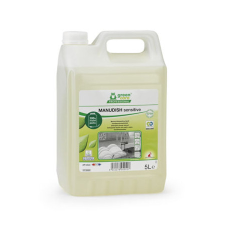 Liquide vaisselle spécial plonge MANUDISH GREEN CARE PROFESSIONAL bidon 5 litres