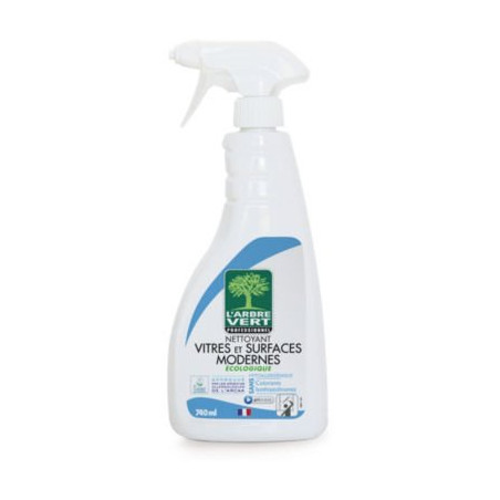 Nettoyant vitres et surfaces modernes L'ARBRE VERT en spray 750 ml