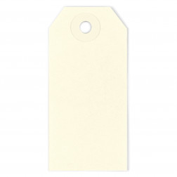 Étiquette américaine cartonnée beige sans attache 160x80 mm