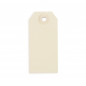 Étiquette américaine cartonnée beige sans attache 125x63 mm