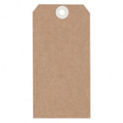 Étiquette américaine en kraft sans attache 125x63 mm