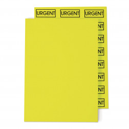 Étiquette adhésive permanente fluo jaune 70x37 mm