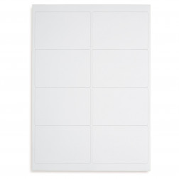 Étiquette polyester blanche mat 99,1x67,7 mm