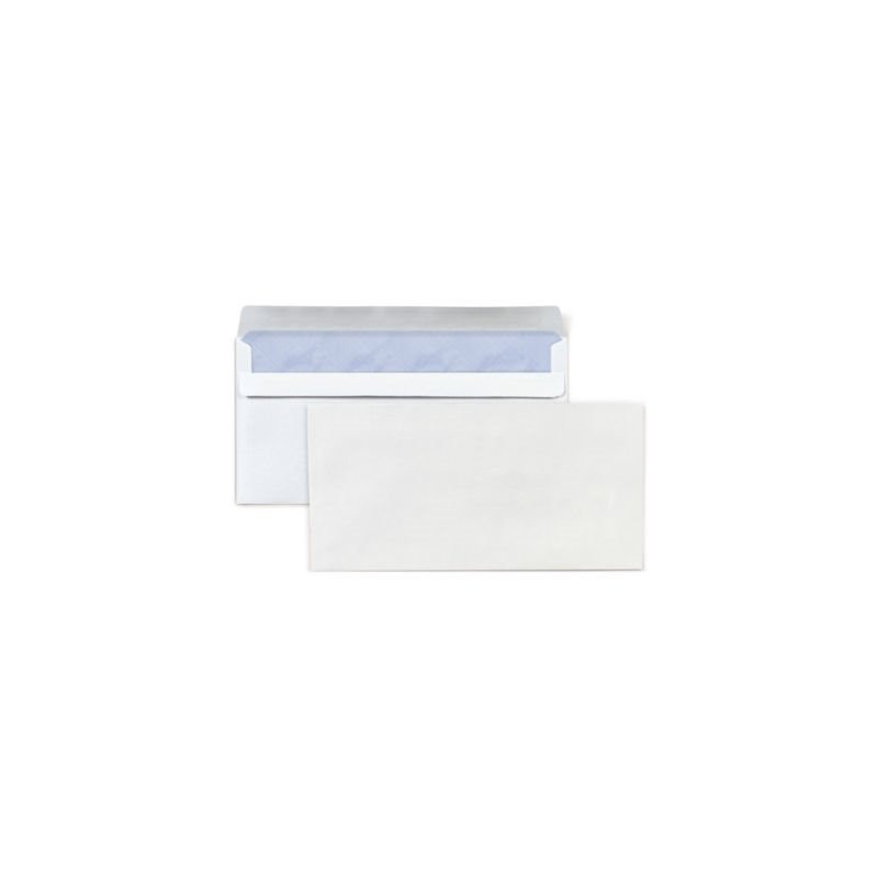 Enveloppe commerciale vélin blanc autocollante sans fenêtre 80 g/m² DL - 110x220 mm 