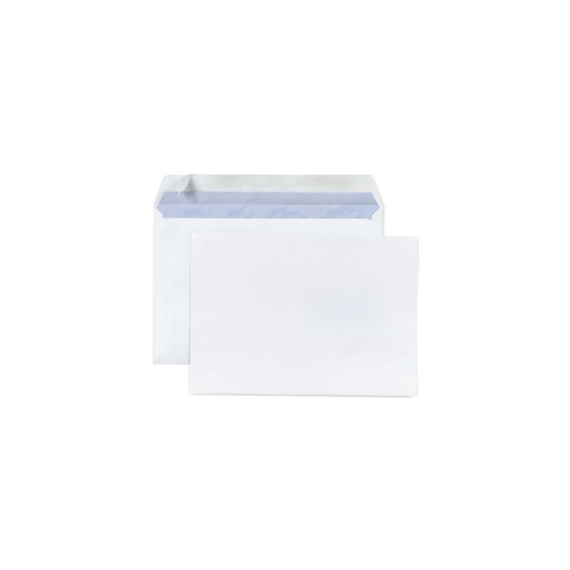 Enveloppe commerciale vélin blanc autocollante sans fenêtre 80 g/m² C5- 162x229 mm