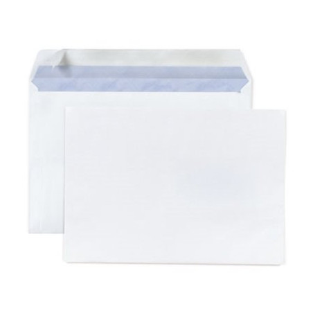 Enveloppe commerciale vélin blanc autocollante sans fenêtre 80 g/m² C5- 162x229 mm