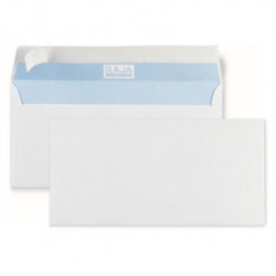 Enveloppe commerciale vélin extra-blanc autocollante sans fenêtre 80 g/m² DL - 110x220 mm RAJA