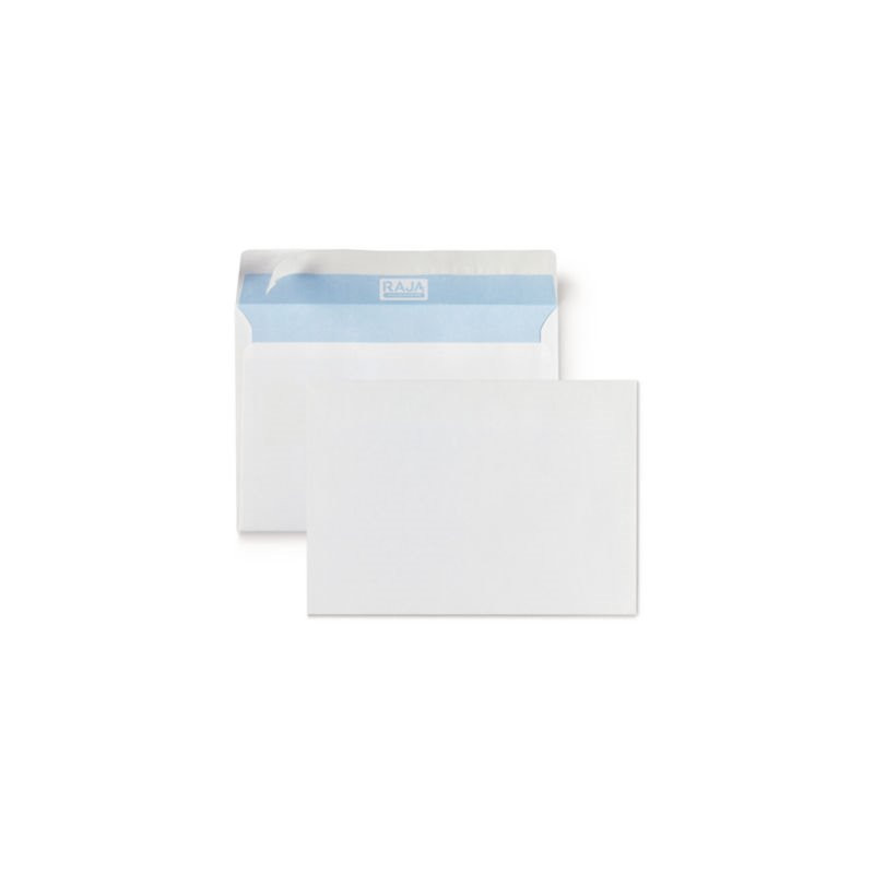 Enveloppe commerciale vélin extra-blanc autocollante sans fenêtre 80 g/m² C5 - 162x229 mm RAJA