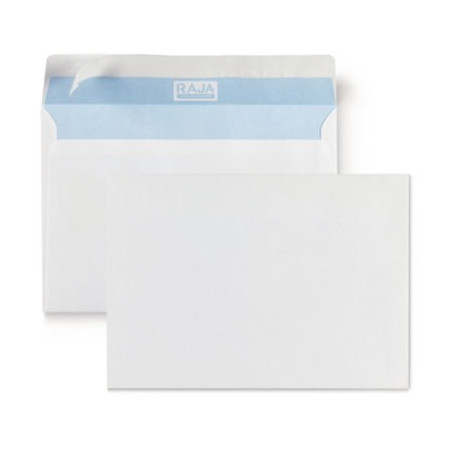 Enveloppe commerciale vélin extra-blanc autocollante sans fenêtre 80 g/m² C5 - 162x229 mm RAJA