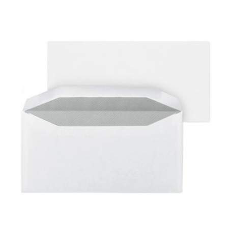 Enveloppe commerciale mécanisable vélin extra-blanc patte gommée sans fenêtre 80 g/m² DL1 - 115x225 mm RAJA