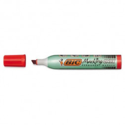 Marqueur permanent Onyx BIC biseautée grande contenance rouge