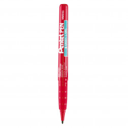 Marqueur indélébile N50 PENTEL pointe moyenne conique rouge