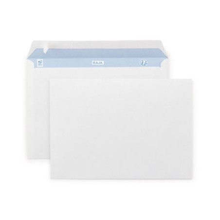 Enveloppe commerciale blanche qualité 90 g/m² RAJA sans fenêtre C5 - 162 x 229 mm