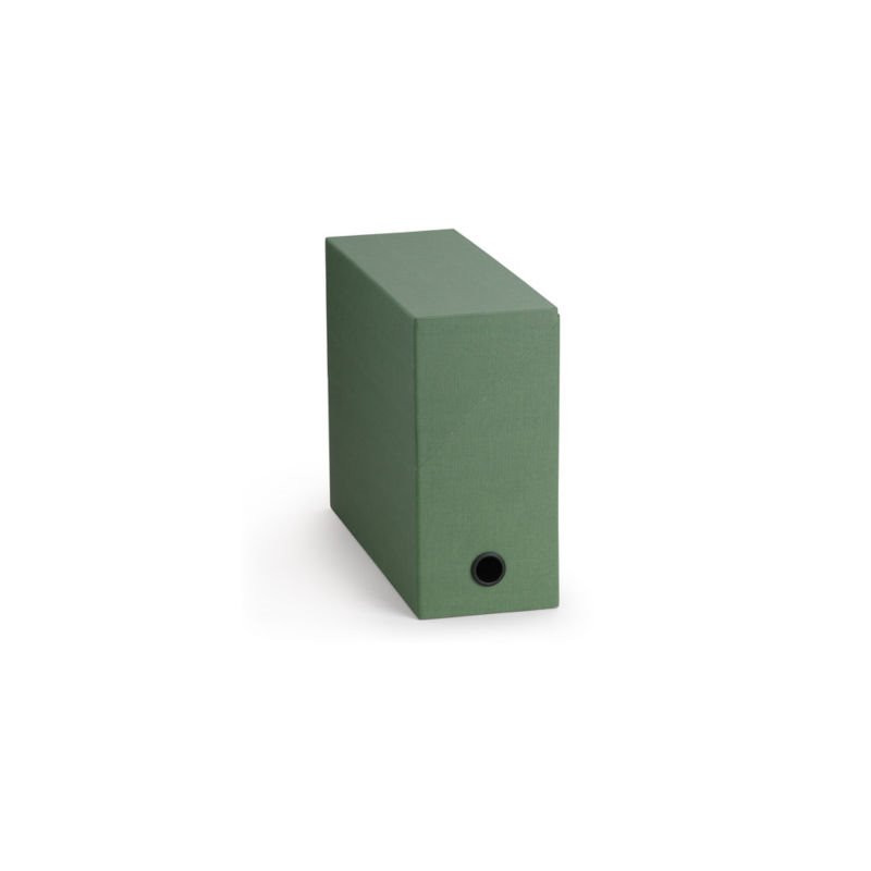 Boîte de classement carton toilé vert 12 cm