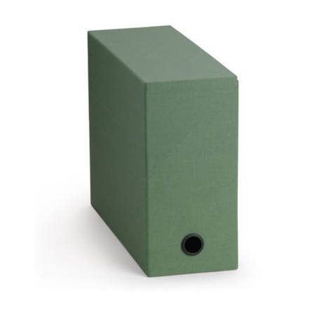 Boîte de classement carton toilé vert 12 cm