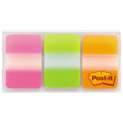 Marque-pages rigides Post-it 3M rose / blanc / bleu / violet